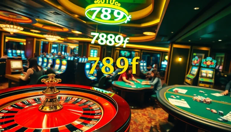 Experience the thrill of gambling at 789f casino with players enjoying roulette and poker amidst a luxurious setting.