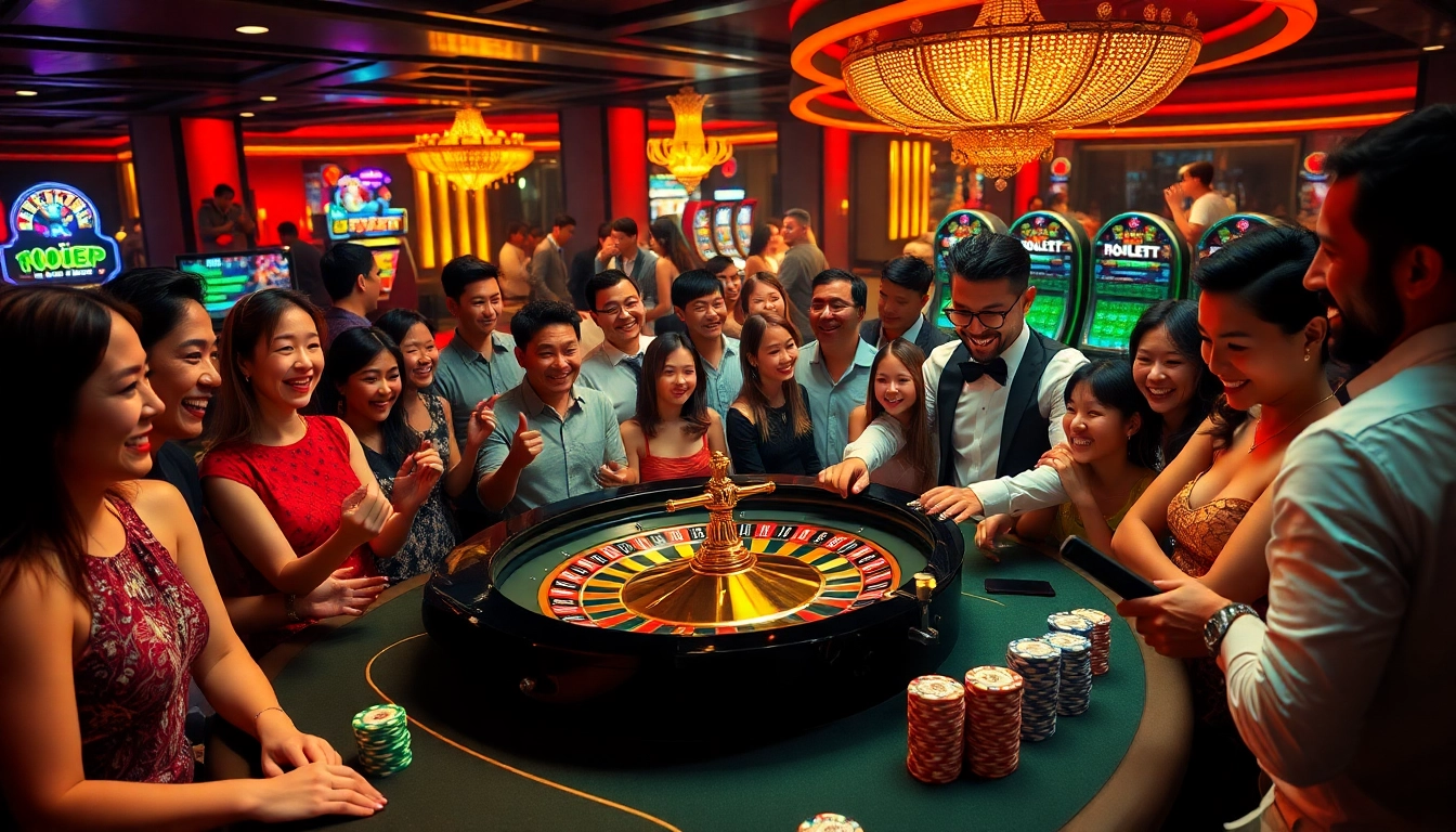 Experience the thrill of gaming as you tải app new88, immersing in a lively casino atmosphere filled with excitement.